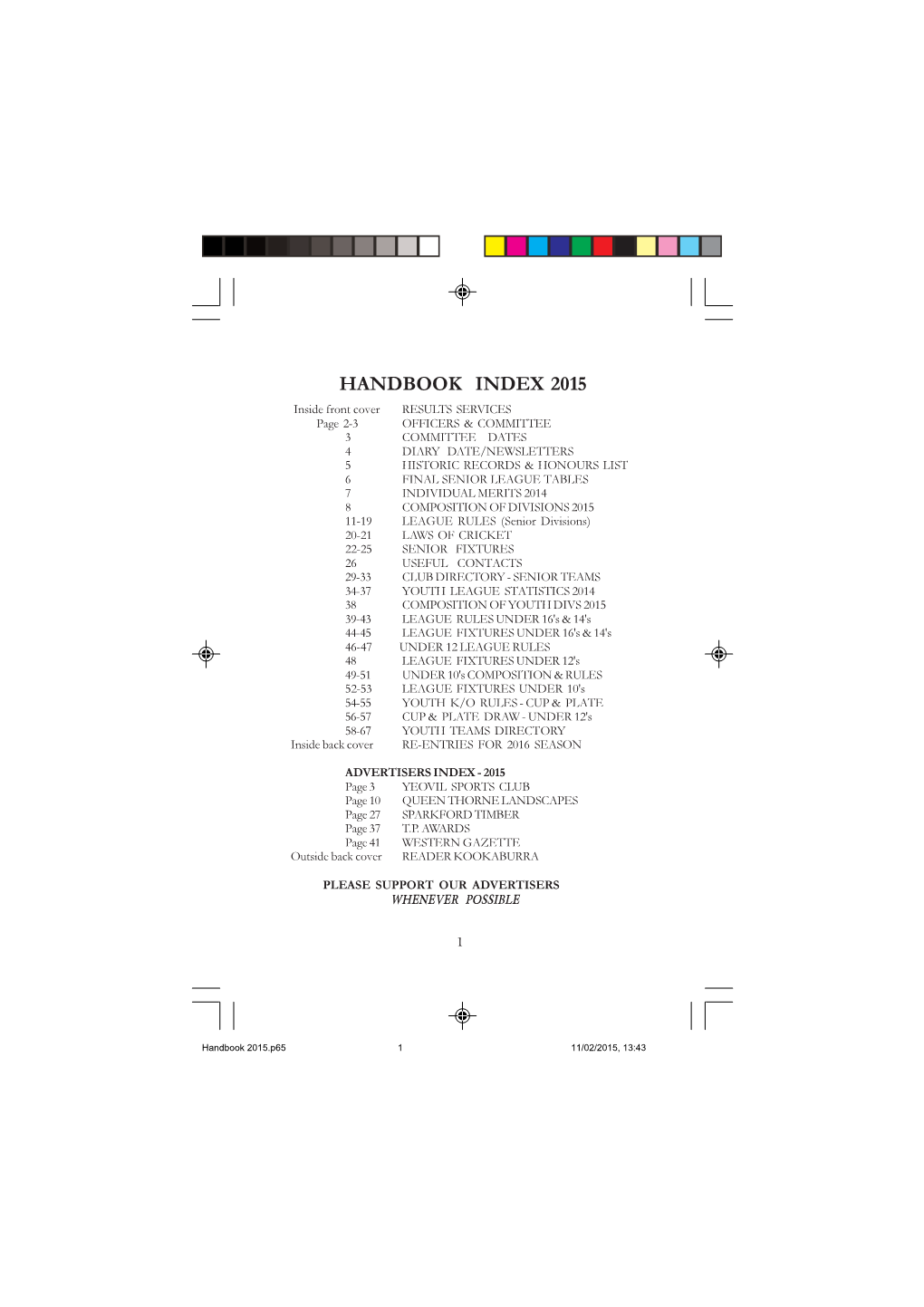 Mid Wessex League Handbook 2015