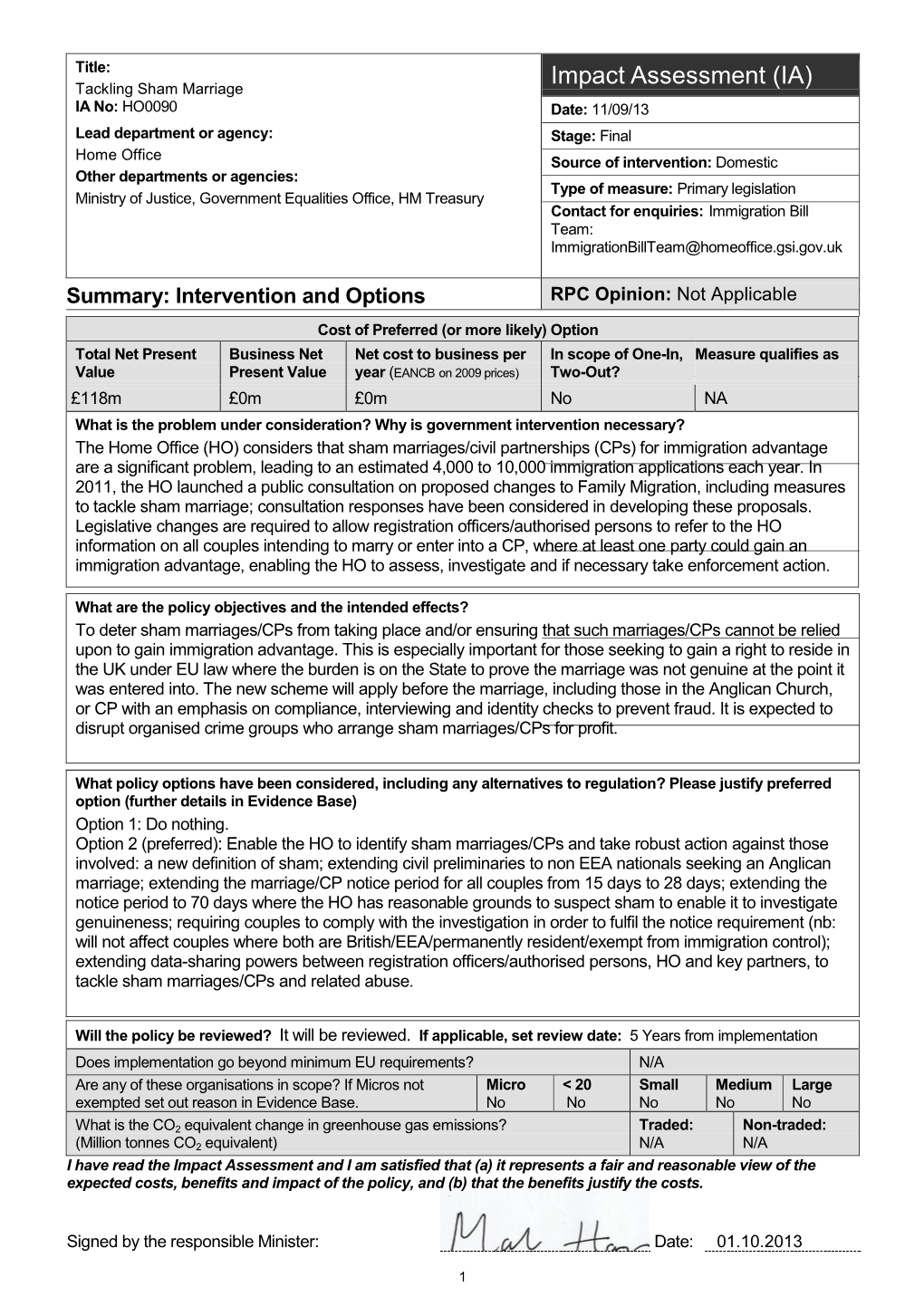 Impact Assessment