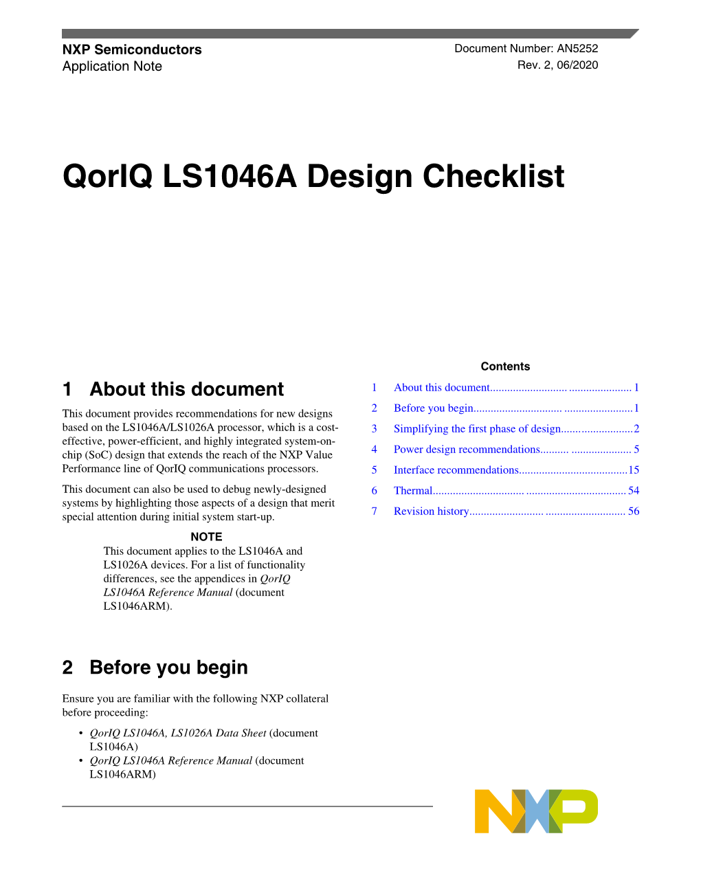 Qoriq LS1046A Design Checklist