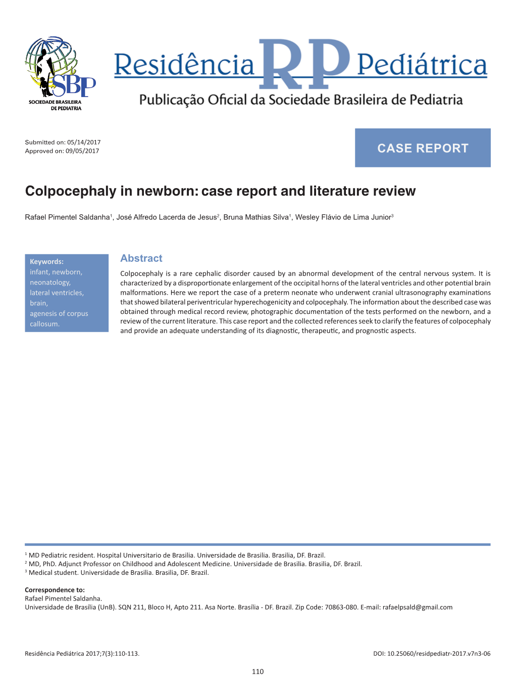 Colpocephaly in Newborn: Case Report and Literature Review