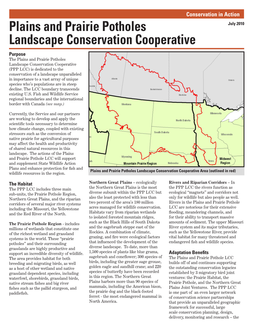 Plains and Prairie Potholes Landscape Conservation Cooperative
