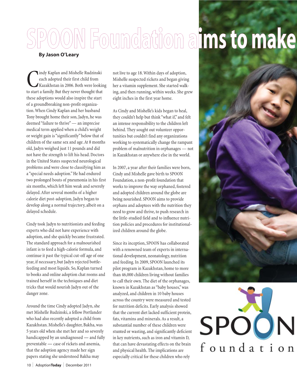 SPOON Foundation Aims to Make a Difference in Children's Health