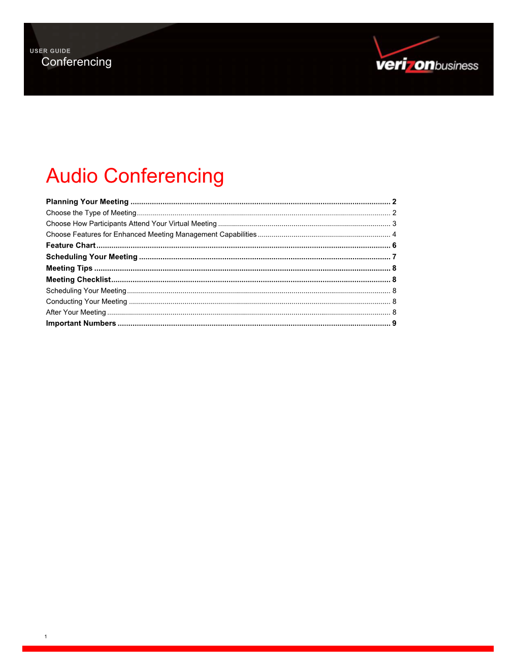 Audio Conferencing User's Guide