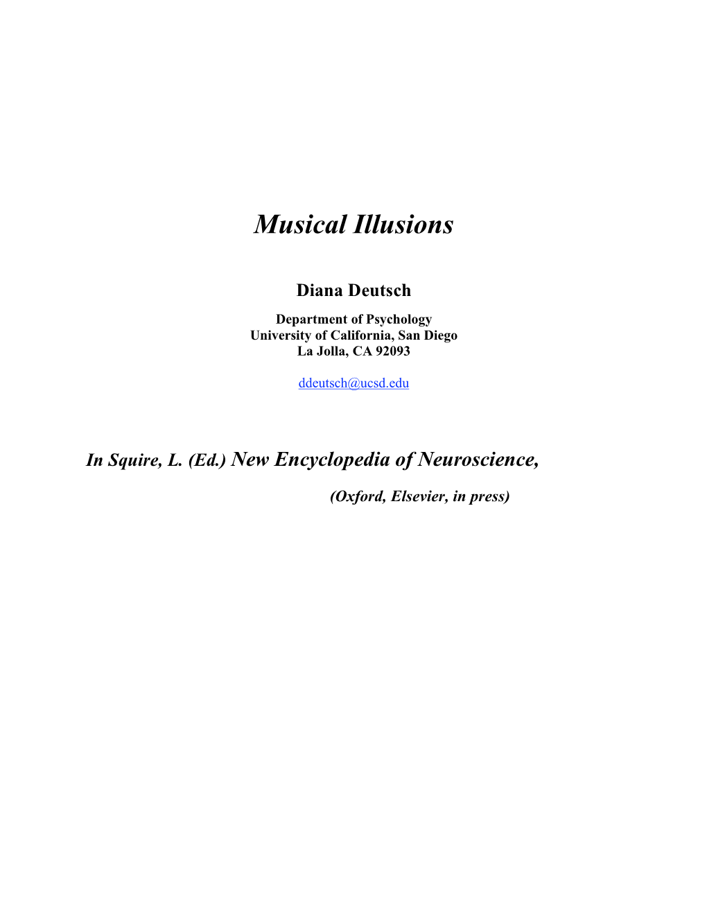 Musical Illusions