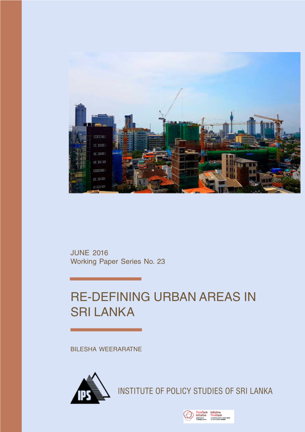 Redefining Urban Areas in Sri Lanka, Weeraratne (2016)