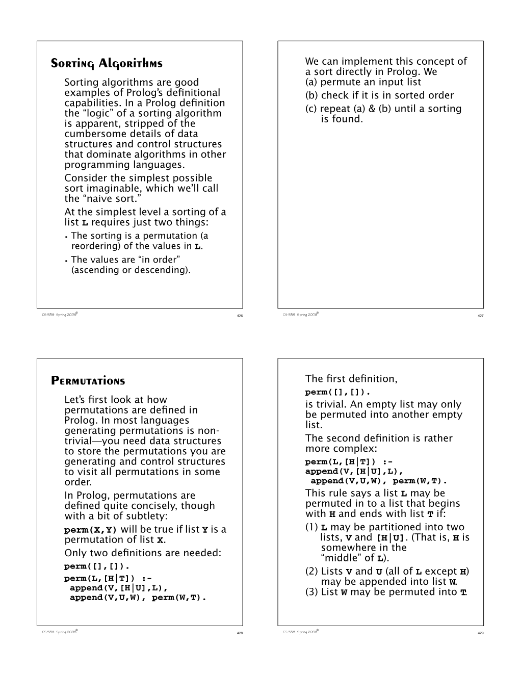 Sorting Algorithms Permutations