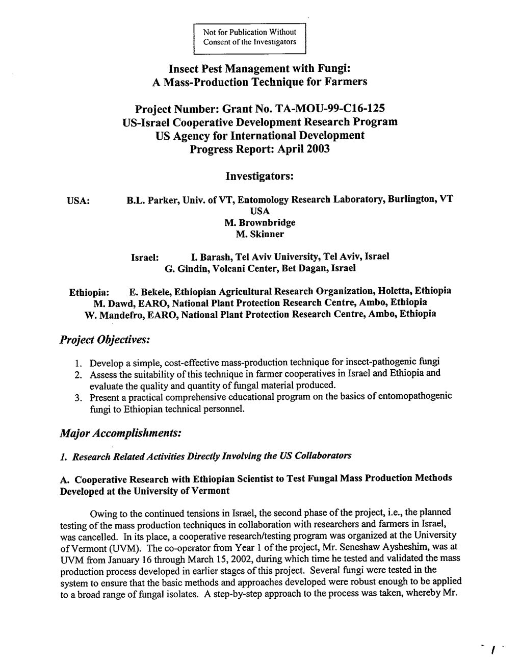 (' Qq -:Rr Insect Pest Management with Fungi: a Mass-Production Technique for Farmers