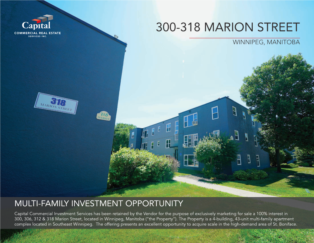 300-318 Marion Street Winnipeg, Manitoba