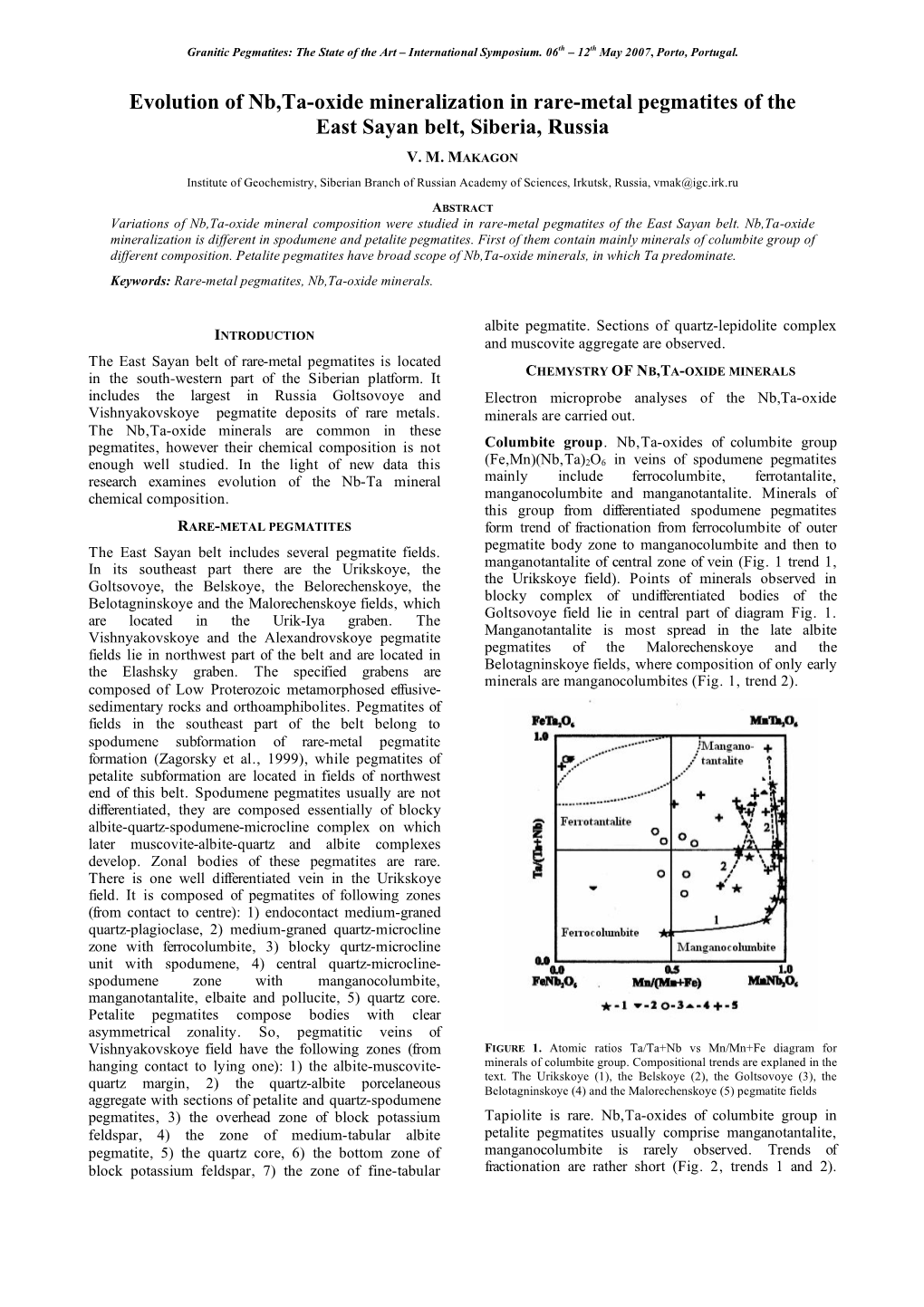 Evolution of Nb,Ta-Oxide Mineralization in Rare-Metal Pegmatites of the East Sayan Belt, Siberia, Russia