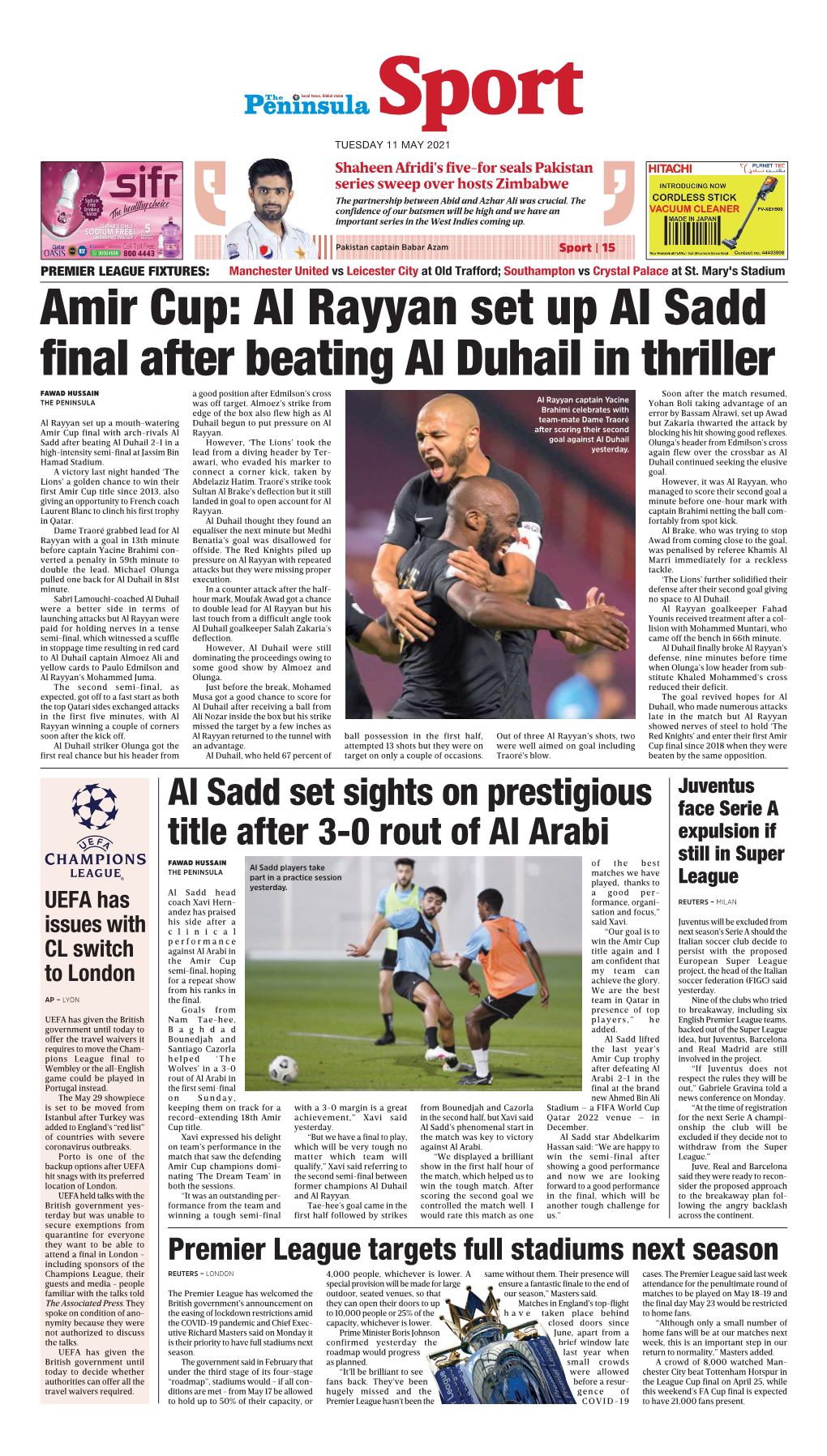 Al Rayyan Set up Al Sadd Final After Beating Al