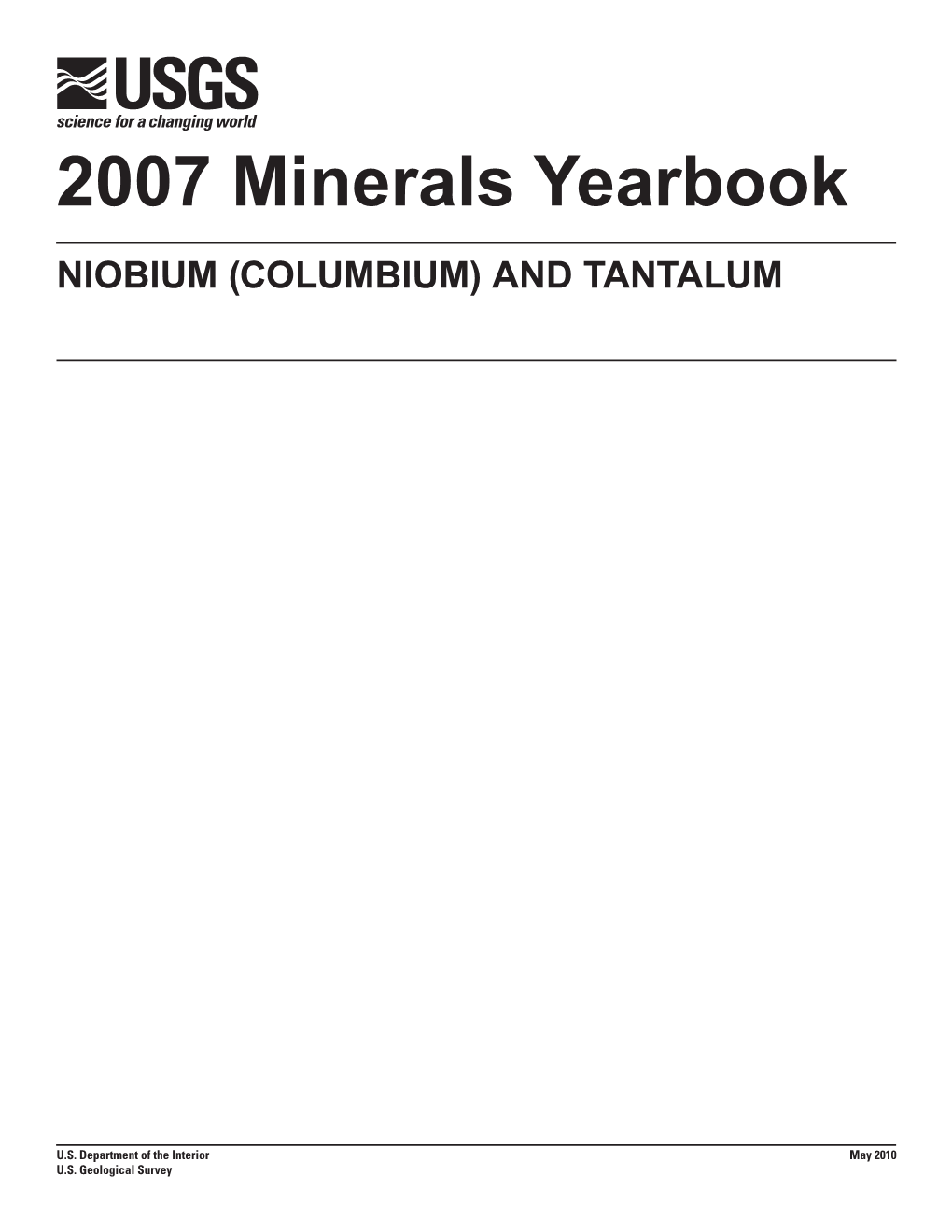 2007 Minerals Yearbook