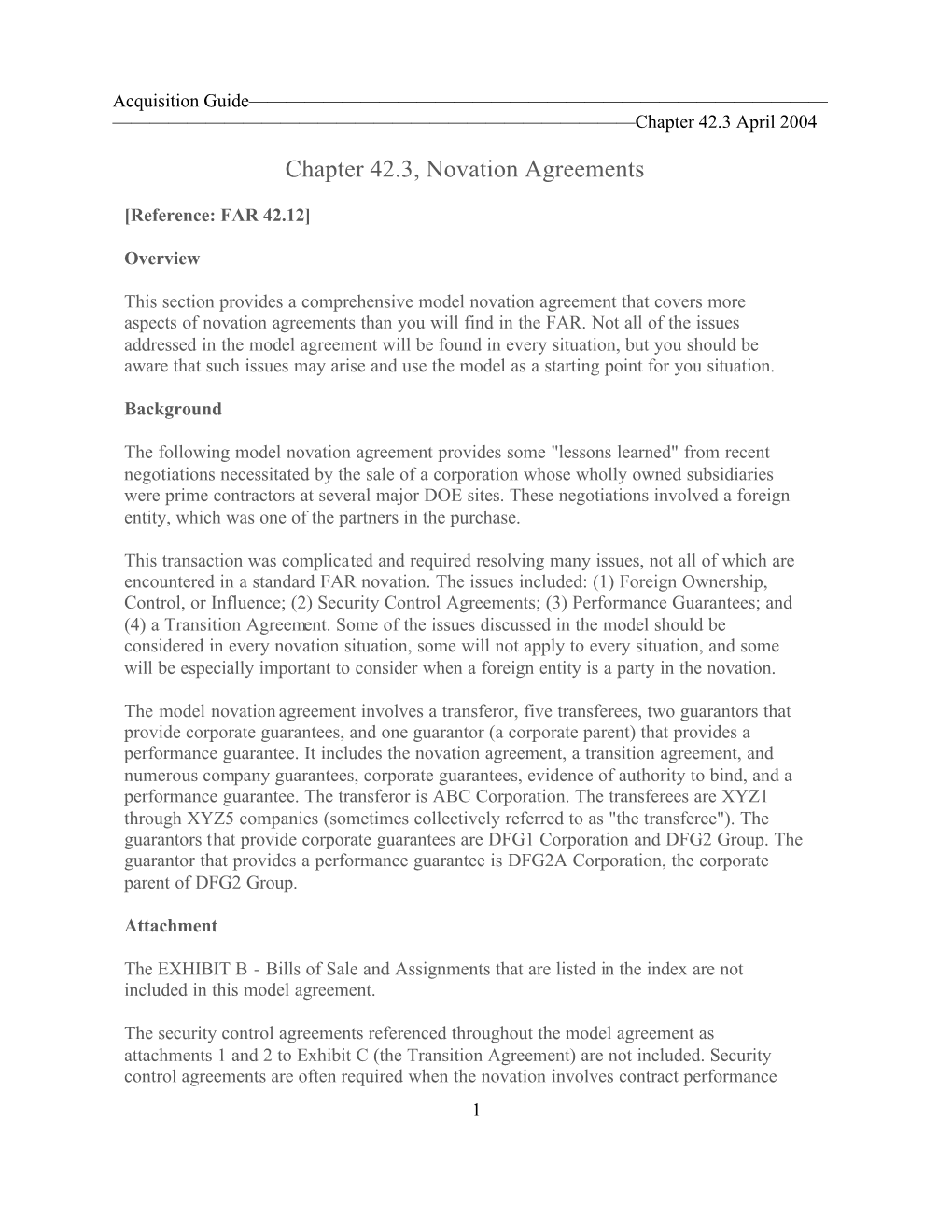 Chapter 42.3, Novation Agreements