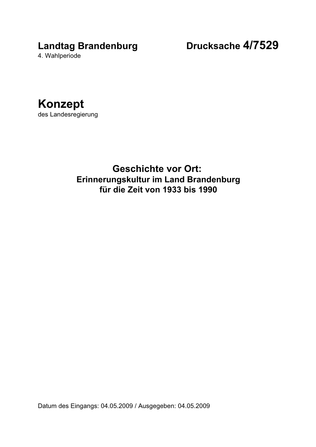 Konzept "Geschichte Vor Ort"