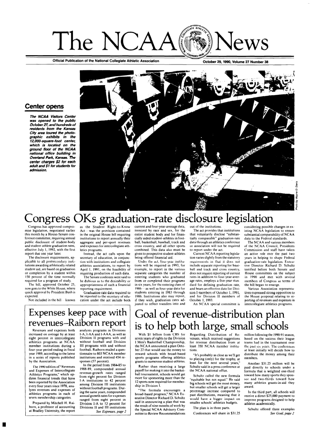 THE NCAA NEWS/October 29,Lsso Legislative Assistance Goal 1990 Column No