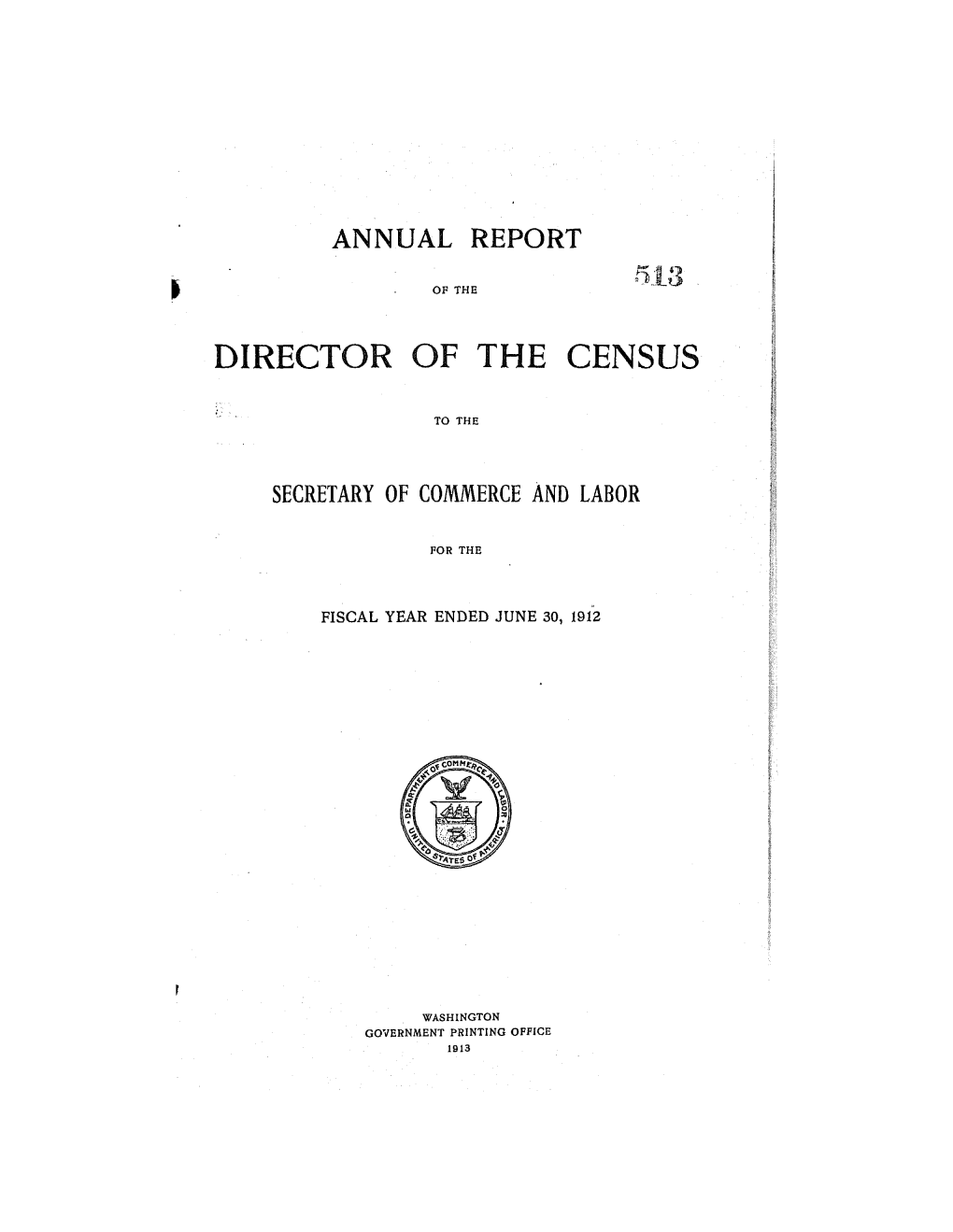 1912 Annual Census Report