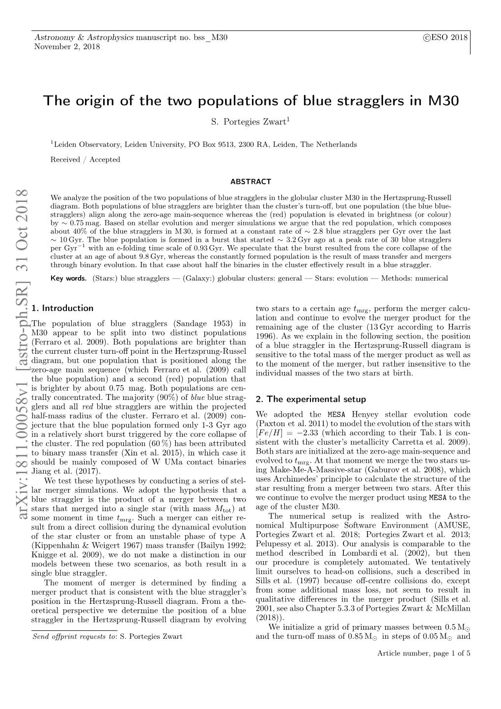 The Origin of the Two Populations of Blue Stragglers In