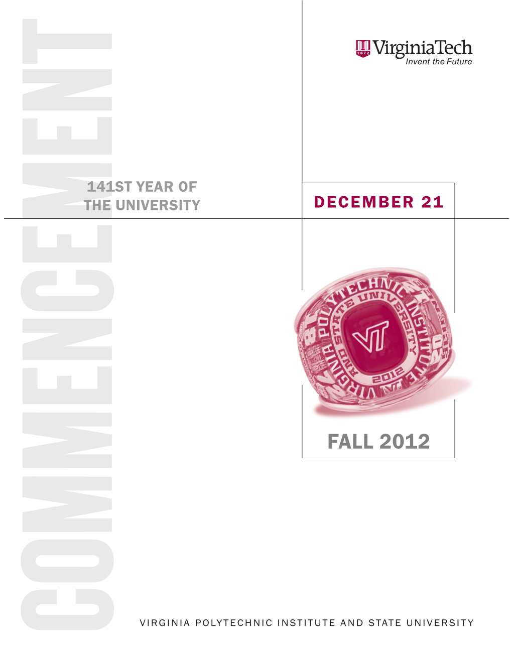 2012 Fall Commencement Program