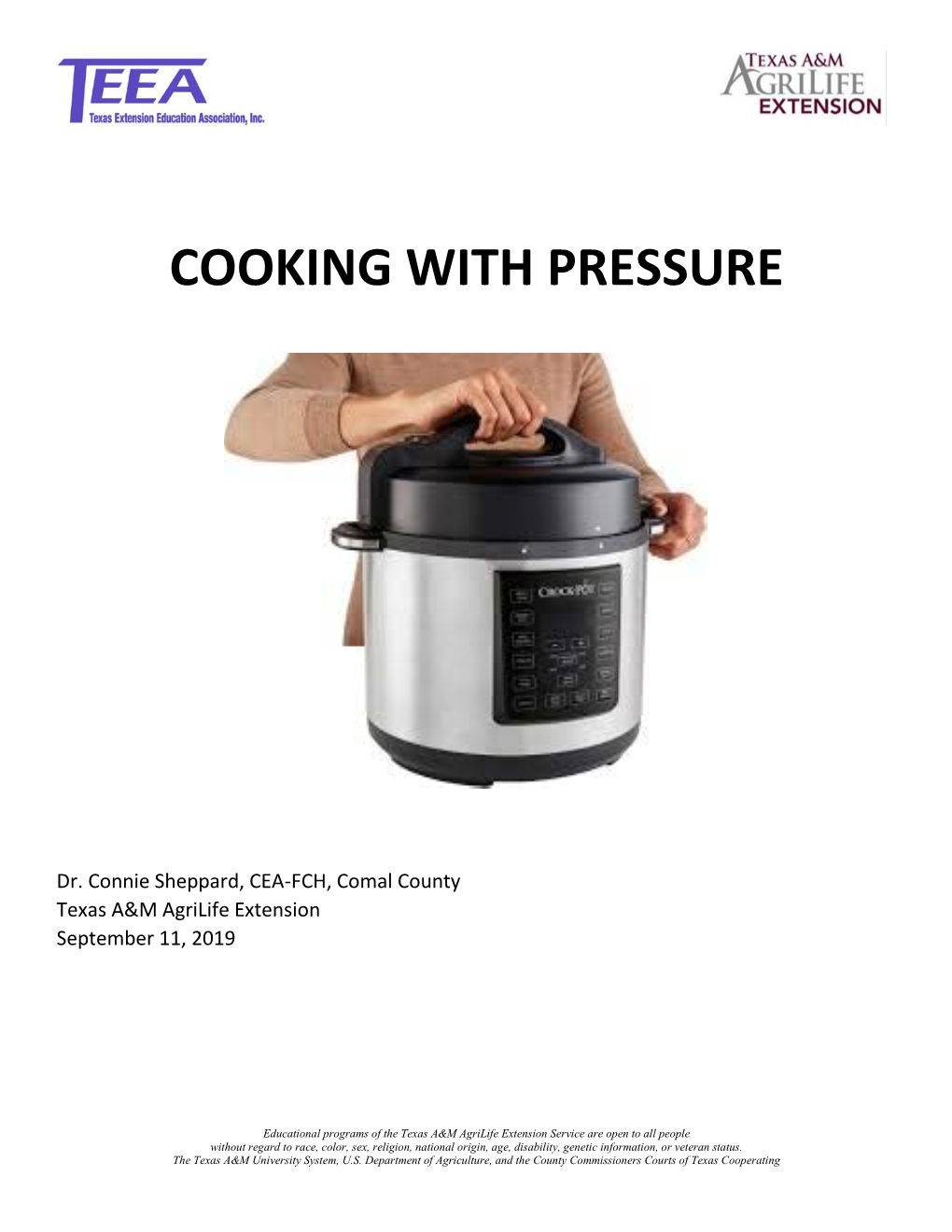 Cooking with Pressure