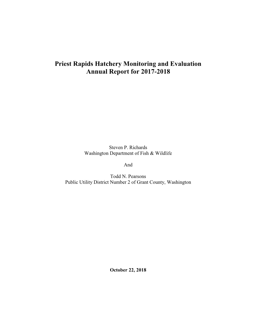 Juvenile Fish Health Inspections for Priest Rapids Hatchery Fall Chinook Salmon, Brood Years 2006-2017