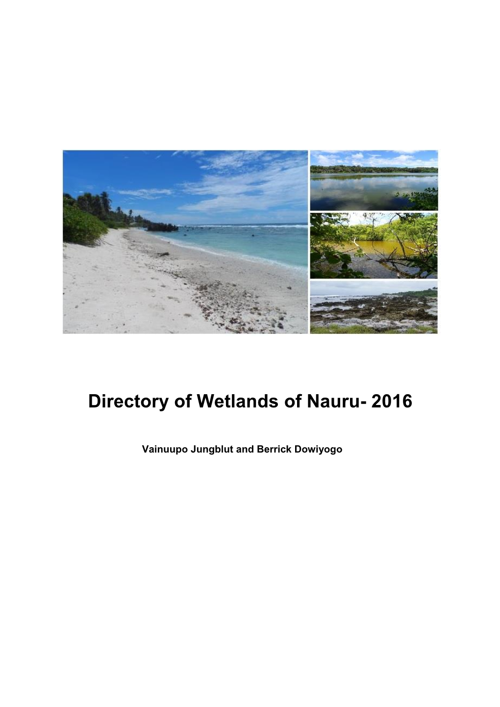 Directory of Wetlands of Nauru- 2016