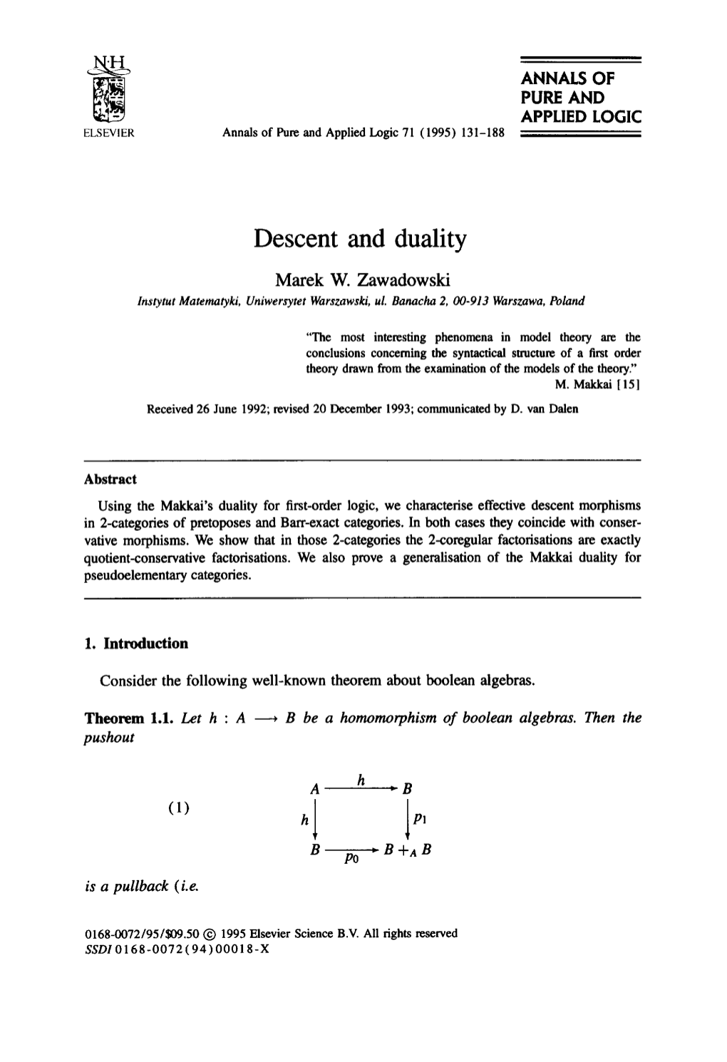 Descent and Duality