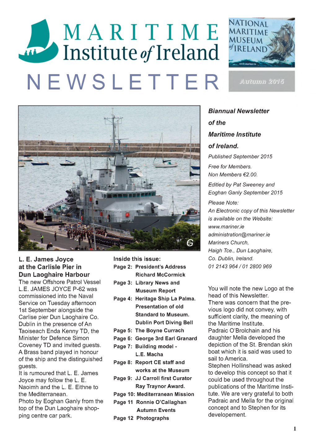 Newsletter Autumn 2015