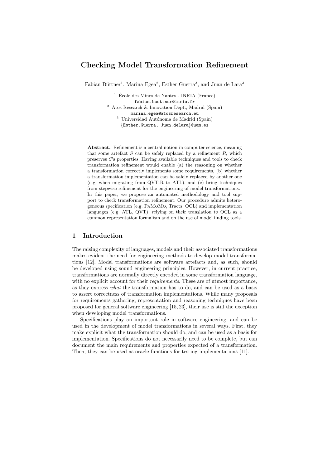 Checking Model Transformation Refinement