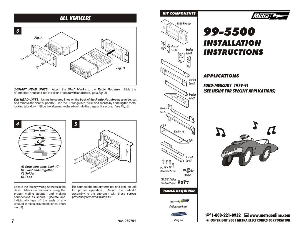 Installation Instructions for ALL VEHICLES on Page #7