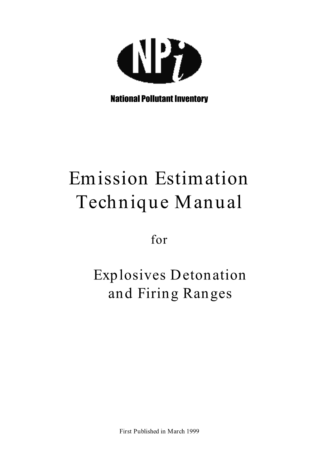 Emission Estimation Technique Manual