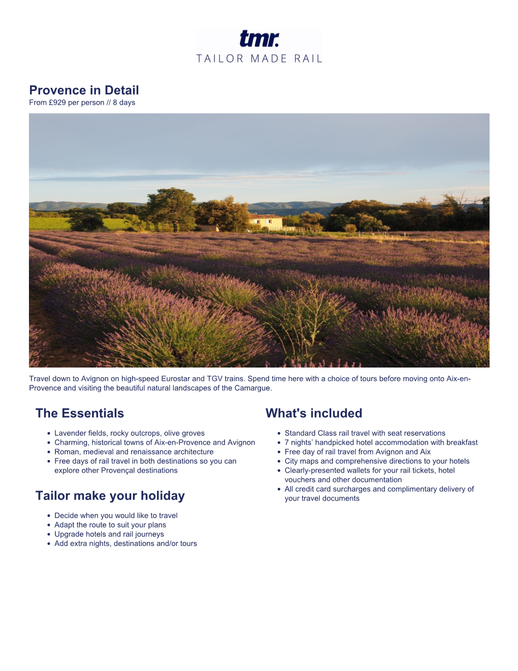 Provence in Detail from £929 Per Person // 8 Days