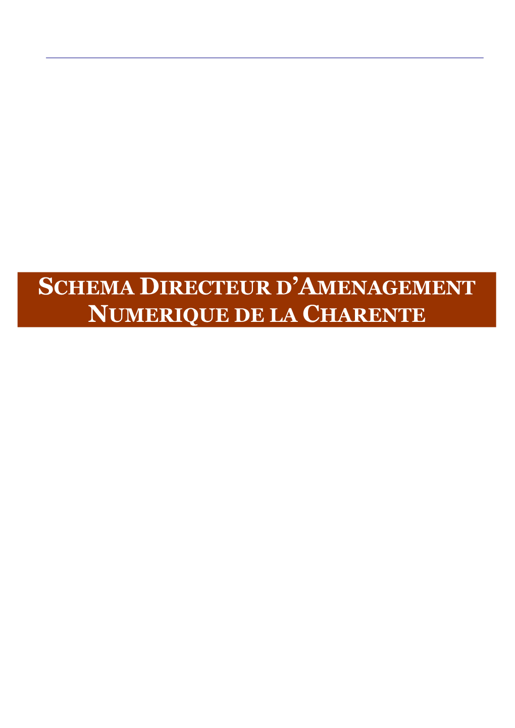 Schema Directeur D'amenagement Numerique De La Charente