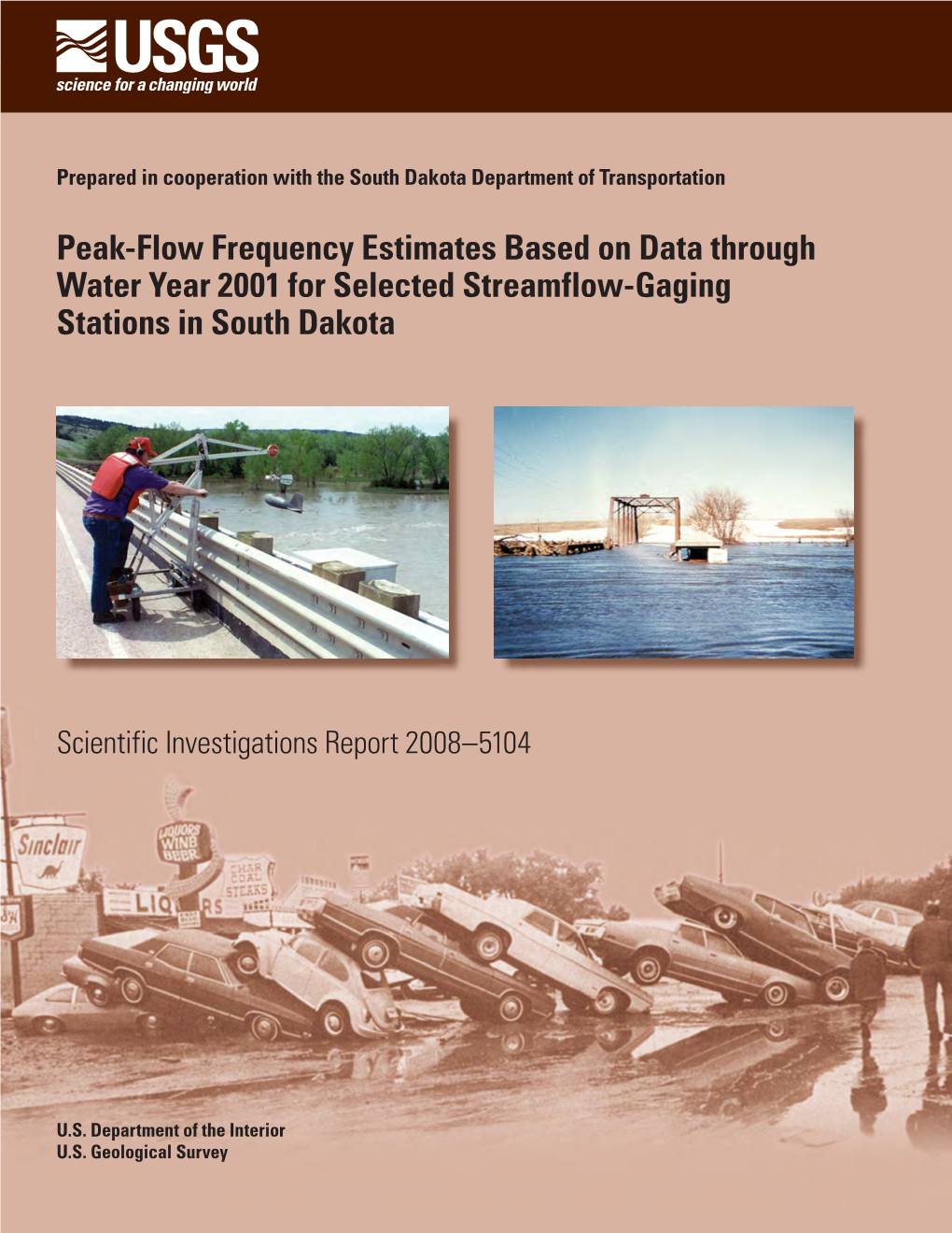 Peak-Flow Frequency Estimates Based on Data Through Water Year 2001 for Selected Streamflow-Gaging Stations in South Dakota