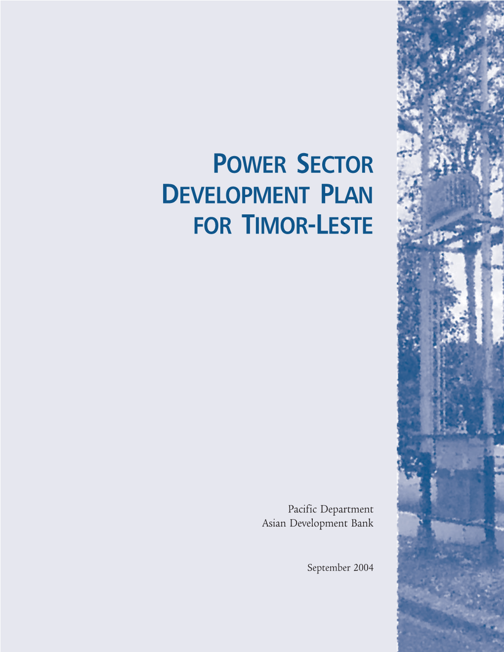 Power Sector Development Plan for Timor-Leste