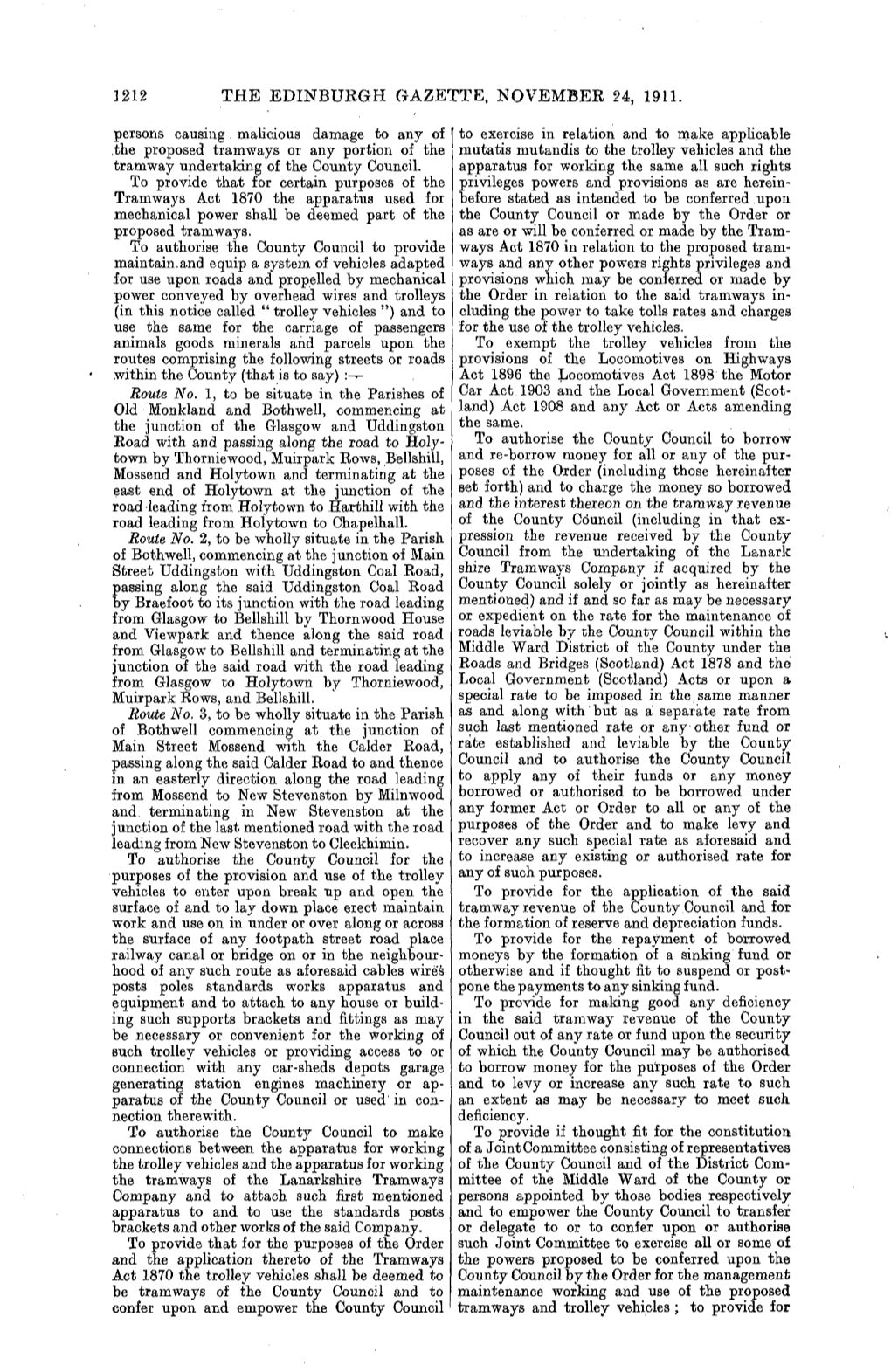 The Edinburgh Gazette, November 24, 1911