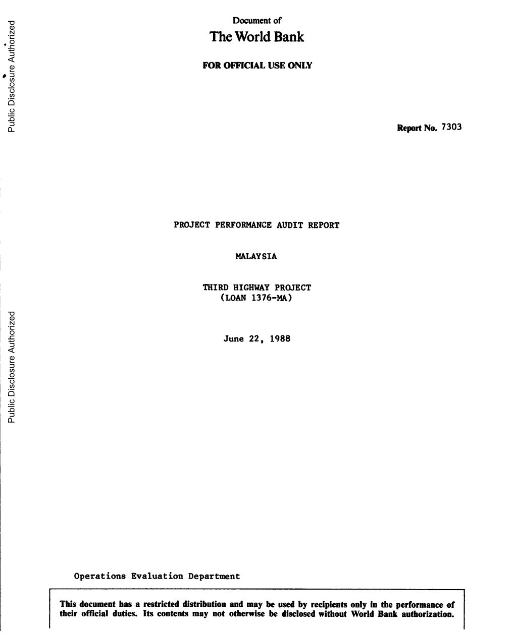 World Bank Document