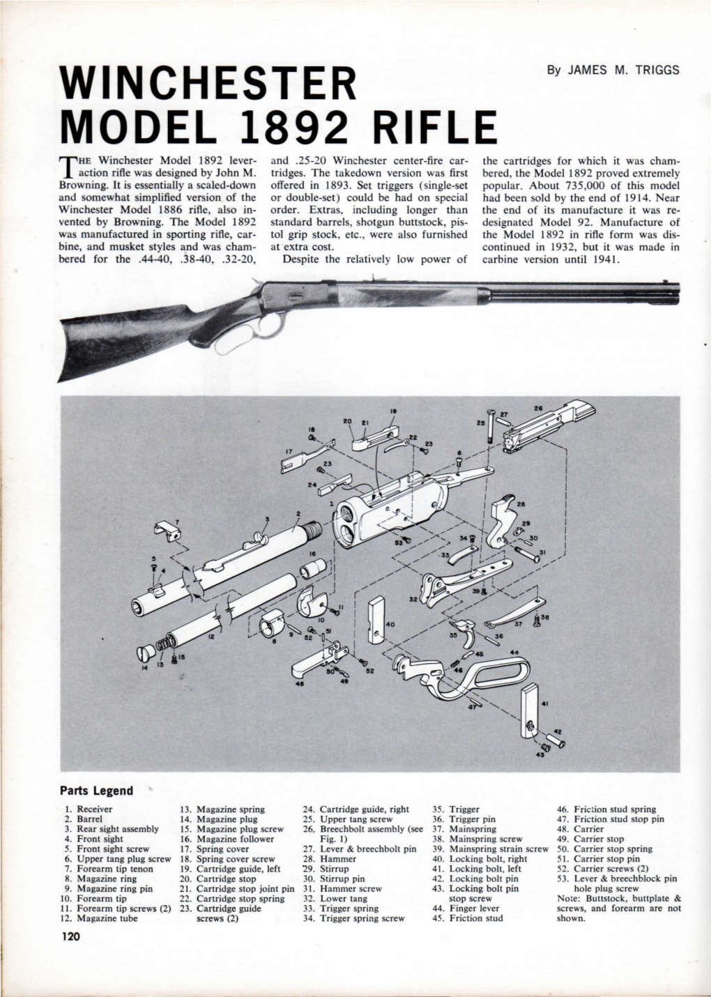 Winchester Model 1892 Rifle