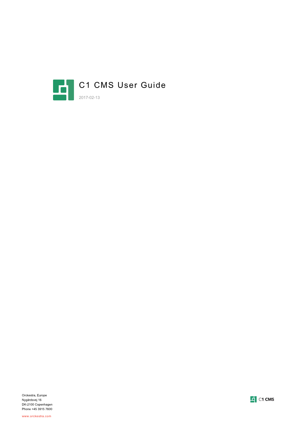 C1 CMS User Guide