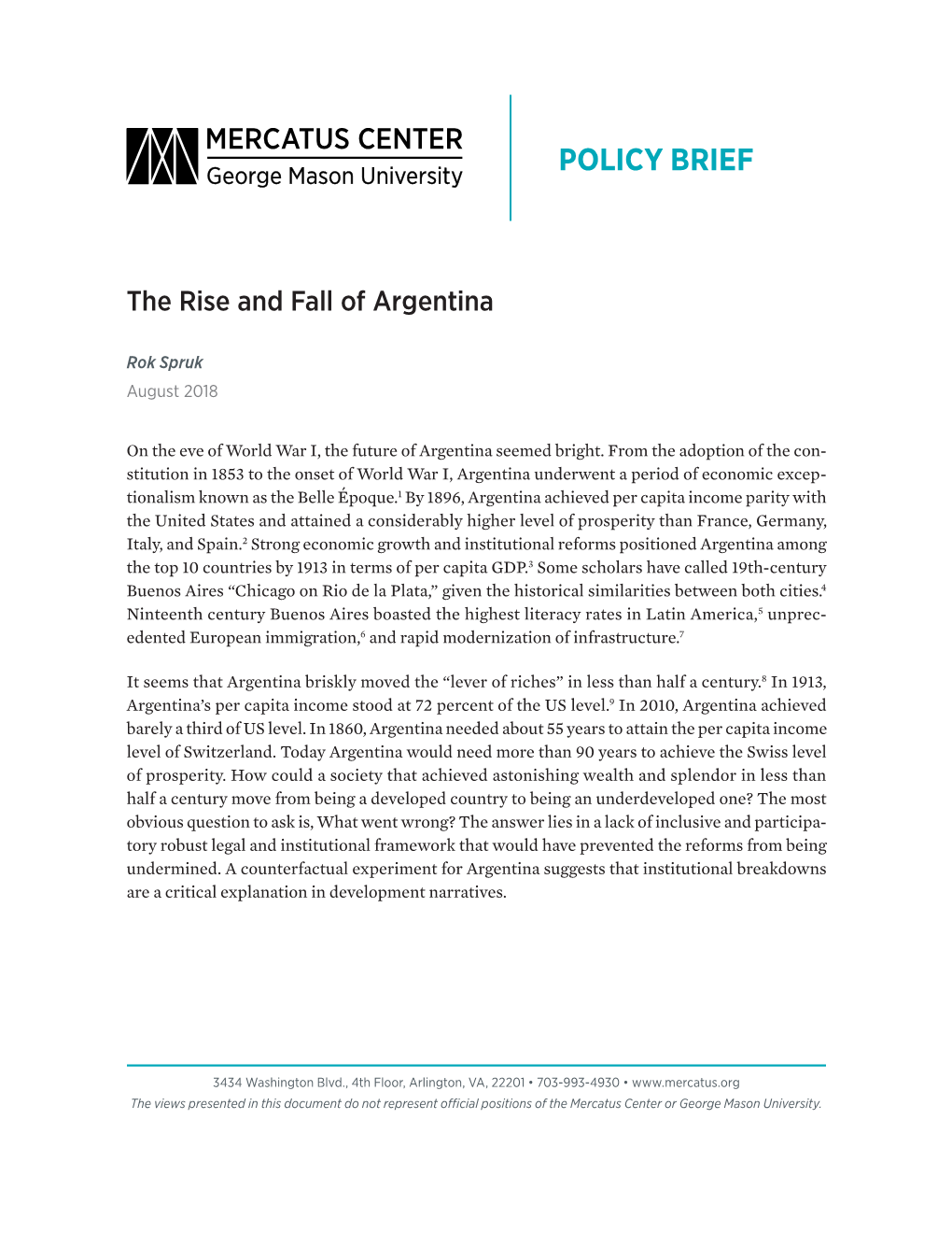 The Rise and Fall of Argentina