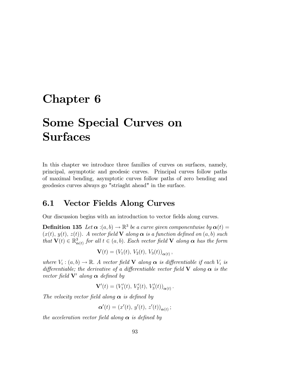 Chapter 6 Some Special Curves on Surfaces