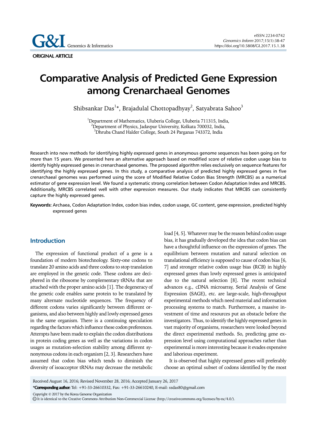 Comparative Analysis of Predicted Gene Expression Among Crenarchaeal Genomes