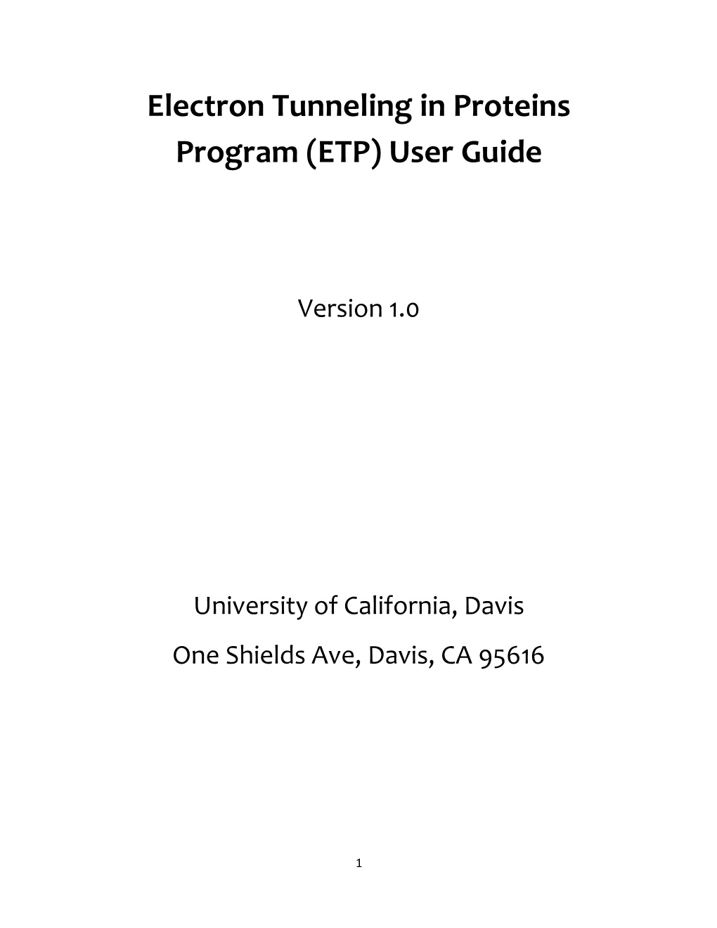 ETP) User Guide