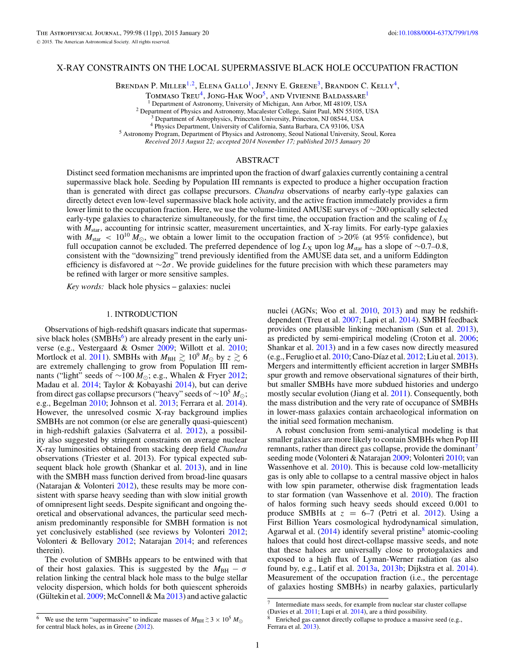 X-Ray Constraints on the Local Supermassive Black Hole Occupation Fraction