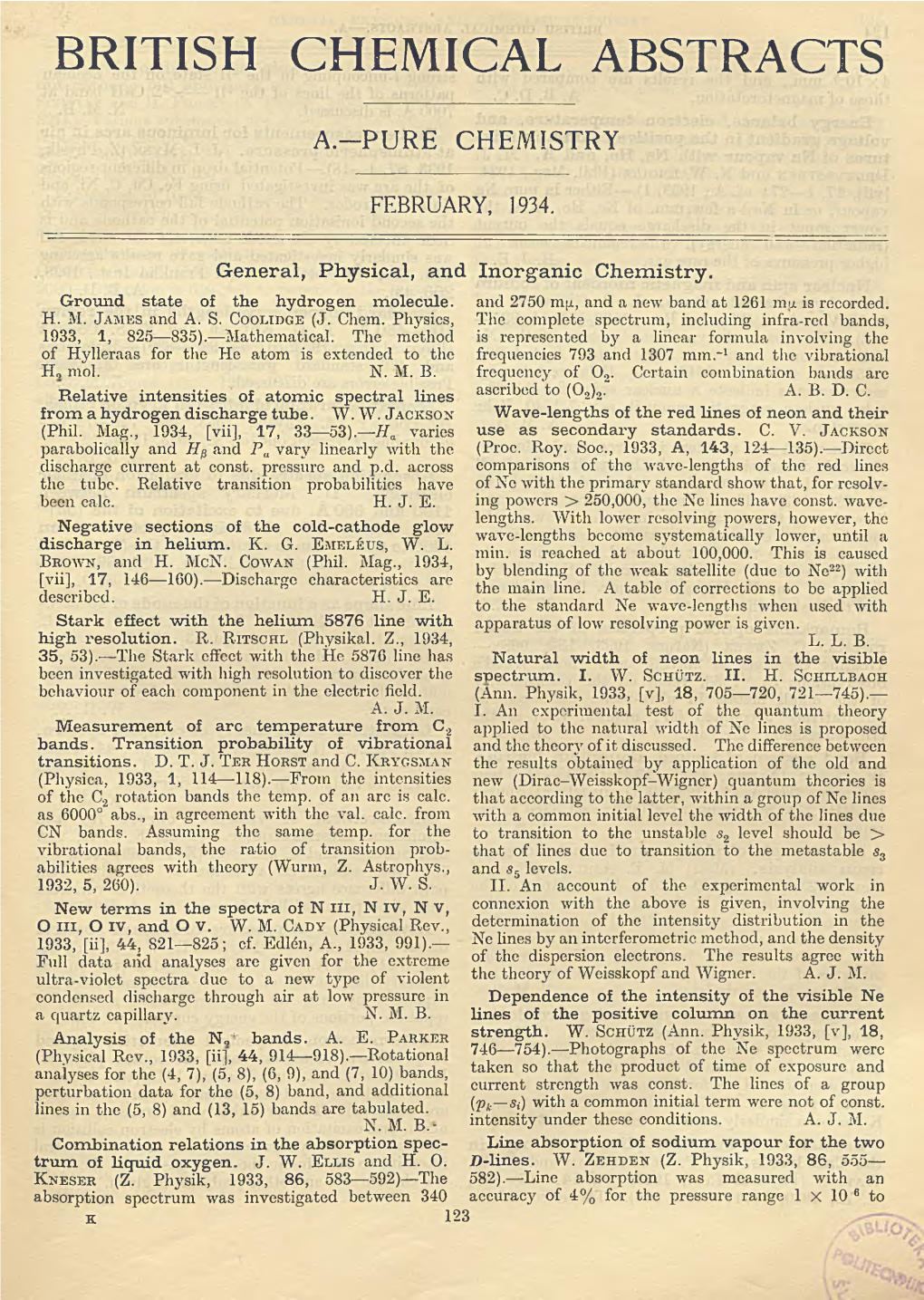 British Chemical Abstracts