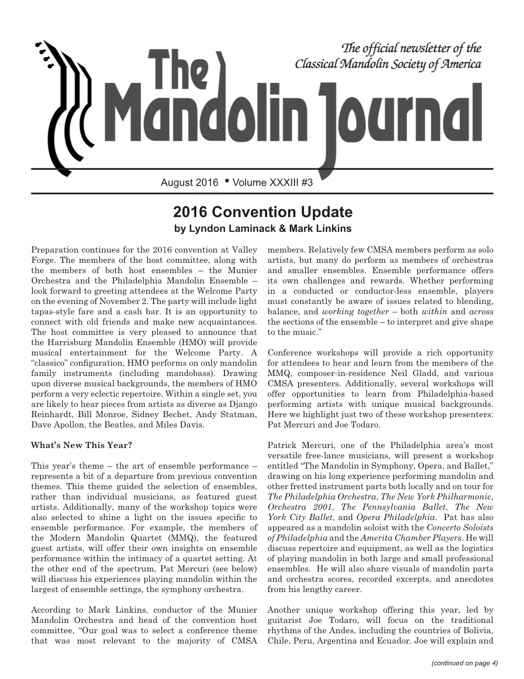 2016 Convention Update by Lyndon Laminack & Mark Linkins