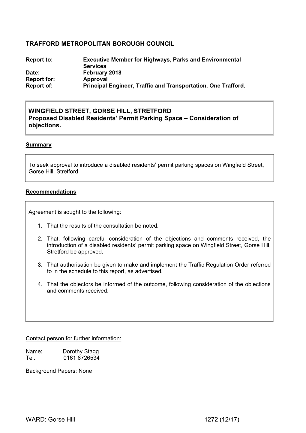 WARD: Gorse Hill 1272 (12/17) TRAFFORD METROPOLITAN