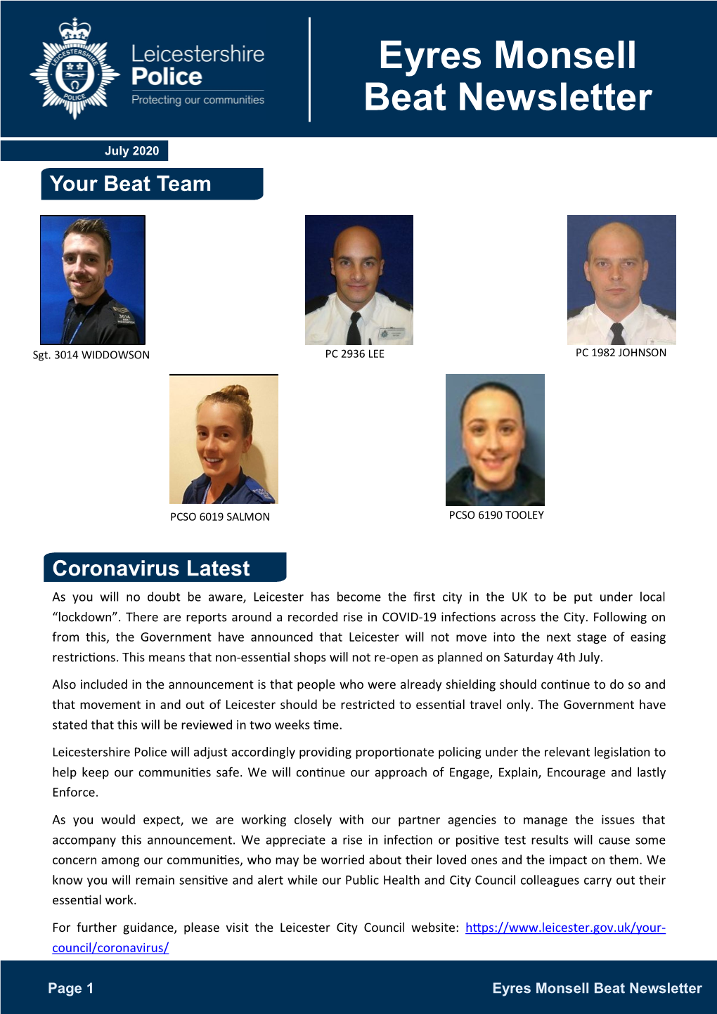 Eyres Monsell Beat Newsletter