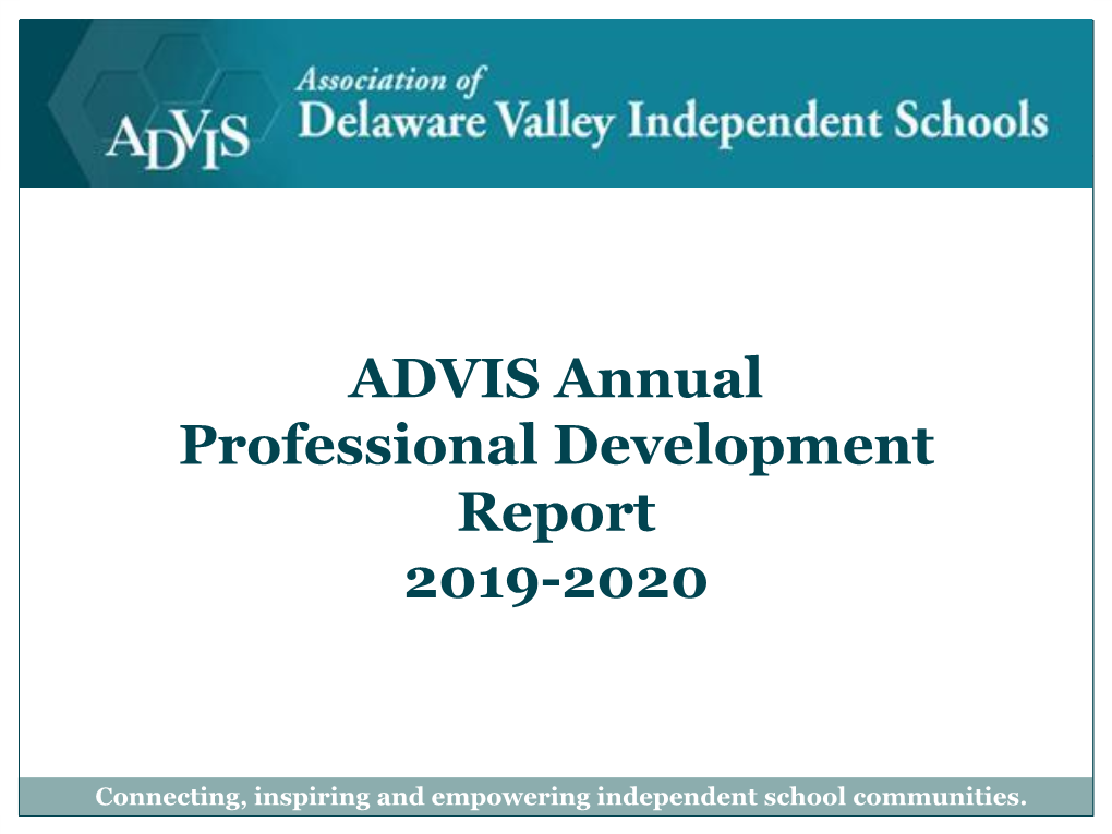 ADVIS Annual Professional Development Report 2019-2020