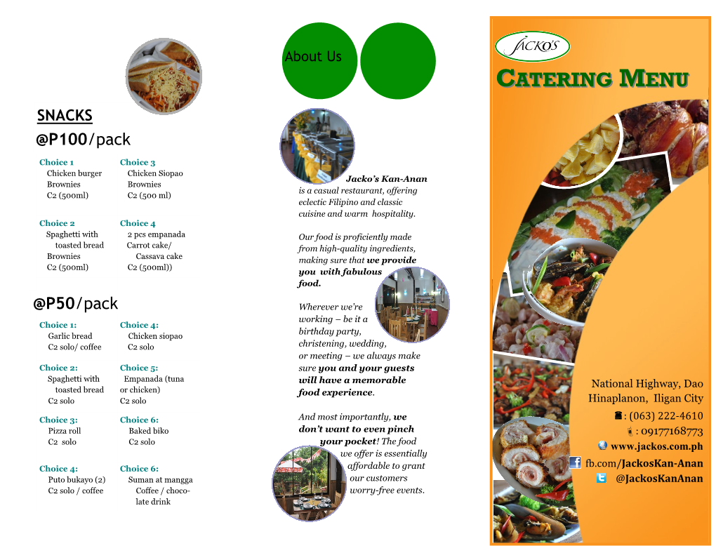 Catering Menu