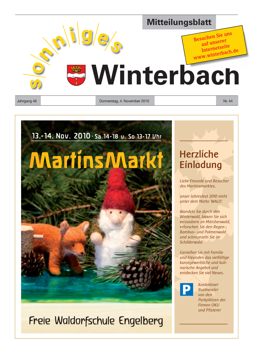 Einladung Zur Preisverleihung Des 52. Winterbacher Blumenschmuck