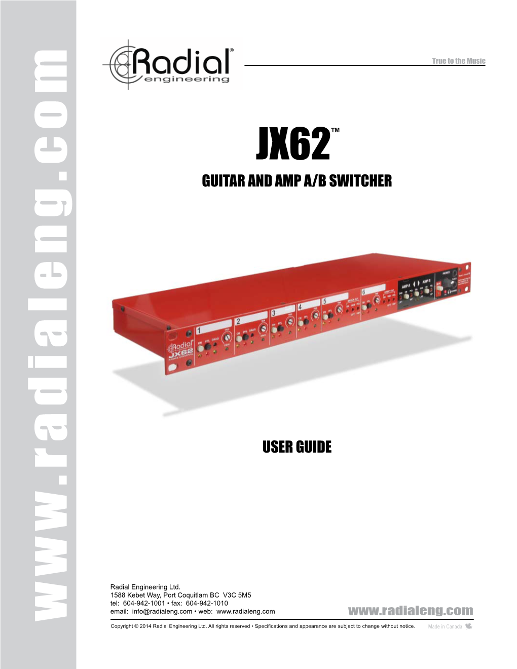 USER GUIDE ﬁ Cations and Cations Appearance Are Subjecttochange Withoutnotice